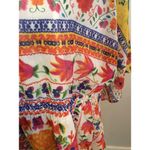 Plus Size 1X Womens Kaftan boho V Neck floral Midi vaca beach Speed control NY Photo 6