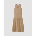 Everlane  khaki The TENCEL V-Neck Dress Photo 4