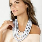 BaubleBar 5 Strand Marble Globe Bead Necklace Photo 0