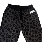 Old Navy Vintage Sherpa Black Leopard Joggers Photo 3