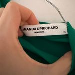 Amanda Uprichard Kimora Mini Dress in Dark Green Size XS Cut Out V-Neck Ruched Photo 7