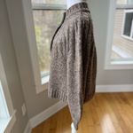 Madewell  Harwood Cableknit Mockneck Cardigan Sweater in Heather Otter Sz Small Photo 4