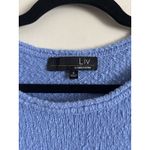 Habitat Liv by Clothes Chunky Knit Sweater Small Blue Pocket Coastal Hippie Photo 1