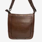 Burberry Brown Embossed Leather Crossbody Adjustable Strap Heritage Style Photo 0