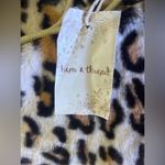 Leopard print faux fur Jacket Ham & Threads hoodie pull on size L Brown Size L Photo 7