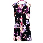 Maggie London Size 10 Dress Black‎ Floral Print Sleeveless Mini Fitted Bodycon Black Photo 1