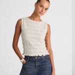Madewell  NWT Smocked Boatneck Tank size medium Photo 3