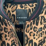 Trouve Jacket Size XS Women's Leopard Print Peplum Long Sleeve Shades Of Brown Photo 5