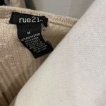 Rue 21  Boho Tan 3/4 Sleeve Cold Shoulder With Lace Crochet Insert Shirt Photo 1