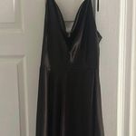 Black Satin floor length dress Size L Photo 2