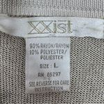 XXist‎ Shimmer Purses Print Button Up Cardigan Sweater Gold Tan Multi Large Photo 10