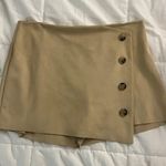 Naked Zebra Cream Suede Skirt Photo 0