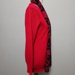 Cable & Gauge red coordinating scarf crewneck sweater size small Photo 1