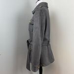 White House | Black Market Stormy Gray Ultra Suede Safari Jacket Large Photo 4