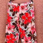 Denim And Co Womens Pullup Pants‎ Size XL Beach Sea Floral Print Cotton Wide Leg Red Photo 6