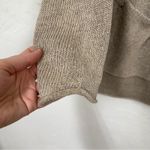 J Jill Beige Linen Open Knit Kangaroo Pocket Sweater Long Sleeve L Lagenlook Tan Size L Photo 6