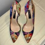 INC International Concepts Womens 6M Kenjay Floral Print D'Orsay Pumps Heels Orange Size 6 Photo 2