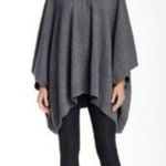 Theory Poncho Womens Petite Small Grey Wool Knit Florencia Lorywash Quiet Luxury Photo 1