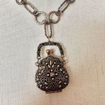 Filagree purse locket pendant necklace Photo 12