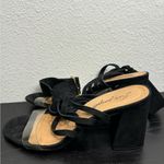 Free People  Black Lina‎ Block Heels Size Women’s US 8.5 EU 39 Sandals Woven Photo 5