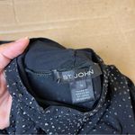 St. John  Black Mock Neck Rhinestone Top Photo 6