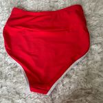 Red White Sporty Two Piece Bikini High Waist Tank Style Sz Small Photo 6