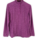 Duluth Trading Pullover Jacket Womens Medium Purple Fleece 1/4 Snap Frost Lake Purple Photo 0