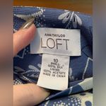 Ann Taylor  loft, 100% silk blue and white skirt with side zipper. Size 10 Photo 7