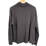 J.Crew Dark Grey High Neck Boxy Oversized Vintage Fleece Sweatshirt Womens Large Gray Photo 1
