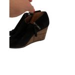 Lucky Brand Black Suede Bootie Wedges Size 39/9 Photo 3