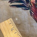 Ulla Popken 100% Linen Popover V Neck Blouse Top 28/30 Autumn Fall Colors Tan Photo 3