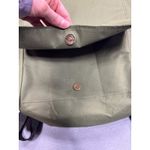 Living Traveling Share Green Canvas Backpack Bag Fold Over Top Zip Pockets Photo 11