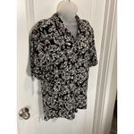 Notations Woman Black White Floral Button Up Shirt Top Plus 3X Resort Casual Photo 5