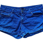 Forever 21  Jean Shorts Size 28 Blue Cuffed Low Rise coastal cowgirl bodycon edgy Photo 0