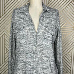 James Perse James‎ Perse Melange Button Down Top in Gray Size 2 / US Medium Photo 4