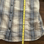 Carhartt  Women’s Cream Blue Loose Fit Twill Plaid Shirt Size XL NEW with Tags Photo 4