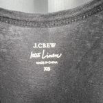 J.Crew 100% Linen Tank Top Womens XS Black Sleeveless Scoop Neck Photo 2