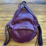 Rebecca Minkoff Mini Julian Pebbled Leather Backpack Burgundy EUC Photo 4