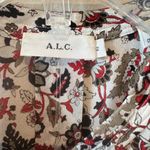 ALC Frank ALC Sleeveless Autumn Floral Print Silk Too with Tassels size 2 Photo 3