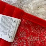 Red Sheer Lace Bralette Bra Sz Medium Photo 11