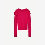 ZARA ✨ SWEATER WITH SHOULDER FRILL✨ Photo 6