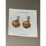 Ettika  Shell Earring in Gold Womens Sea Pearl Dangle Drop Jewlery Photo 1