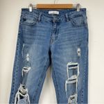 Kancan Distressed High Rise Mom Jeans Womens 28 Blue Photo 1