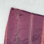 Nicole Miller Satin Embroidered Stripes Pencil Skirt Lightweight Feminine Size 2 Photo 3