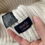 Norla Canada Cream Alpaca & Wool Blend Winter Beanie Hat Puff Ball Photo 4