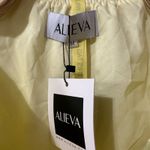 NEW Alieva Butter Yellow Tiered Midi Dress Off Shoulder Puff Sleeve Size Medium‎ Photo 7