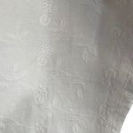 Herman Geist White Linen Blend Embroidered Floral Pants Women SZ 6 Photo 6