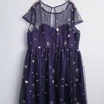 Unique Vintage  X Magnolia Place Navy Tulle Star Embroidered Dress Photo 7