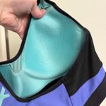 Victoria's Secret VSX Sport Racerback Bra Green Purple Black Stripe Colorblock Lightly Lined 34C Photo 6