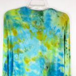 Heart Hips Large Top Handmade Tie Dye Sea Sprite Blue Green Strappy V Neck 1010 Photo 4